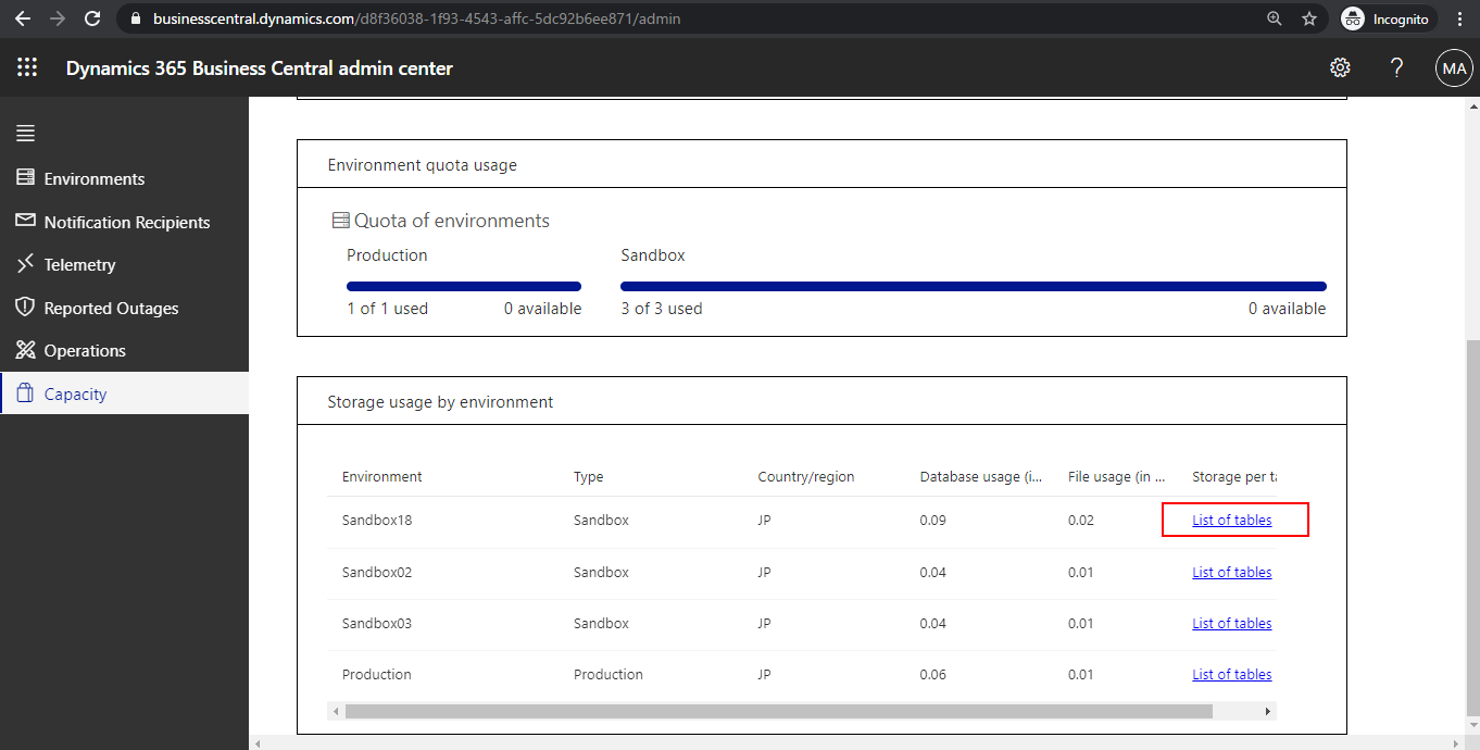 Dynamics 365 Business Central Quick run table (Standard feature and