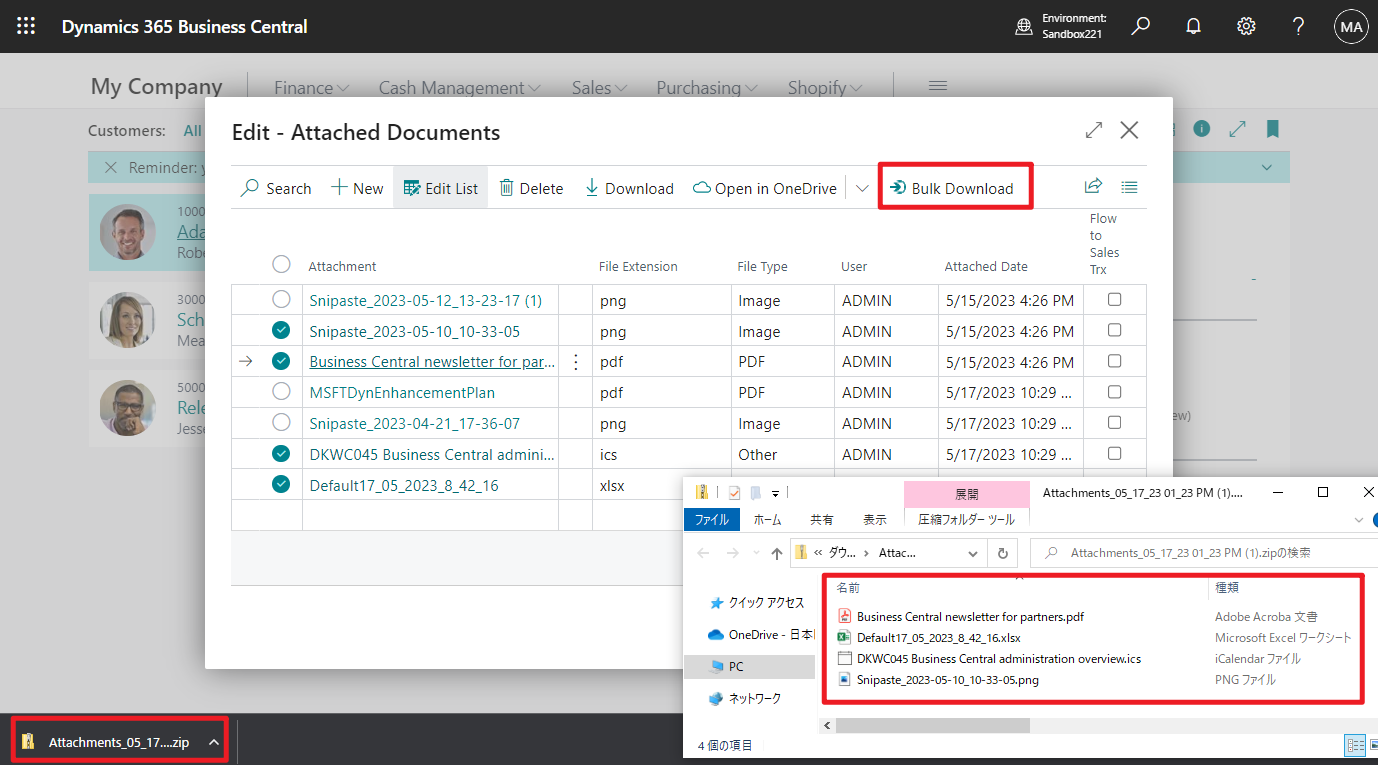 Dynamics 365 Business Central: How to bulk export/download attachments (Downloading multiple attachments via zip file) – Customization