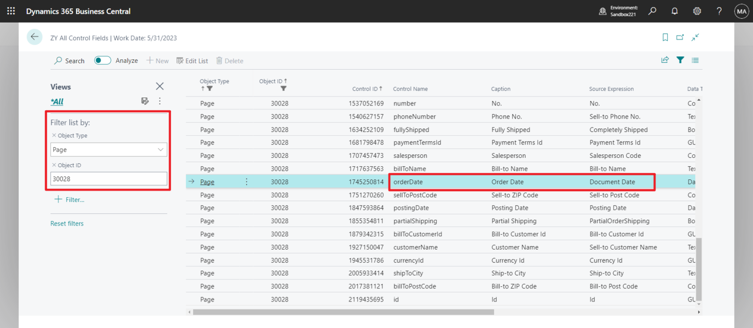 How to export all page field caption in Dynamics 365 Business Central