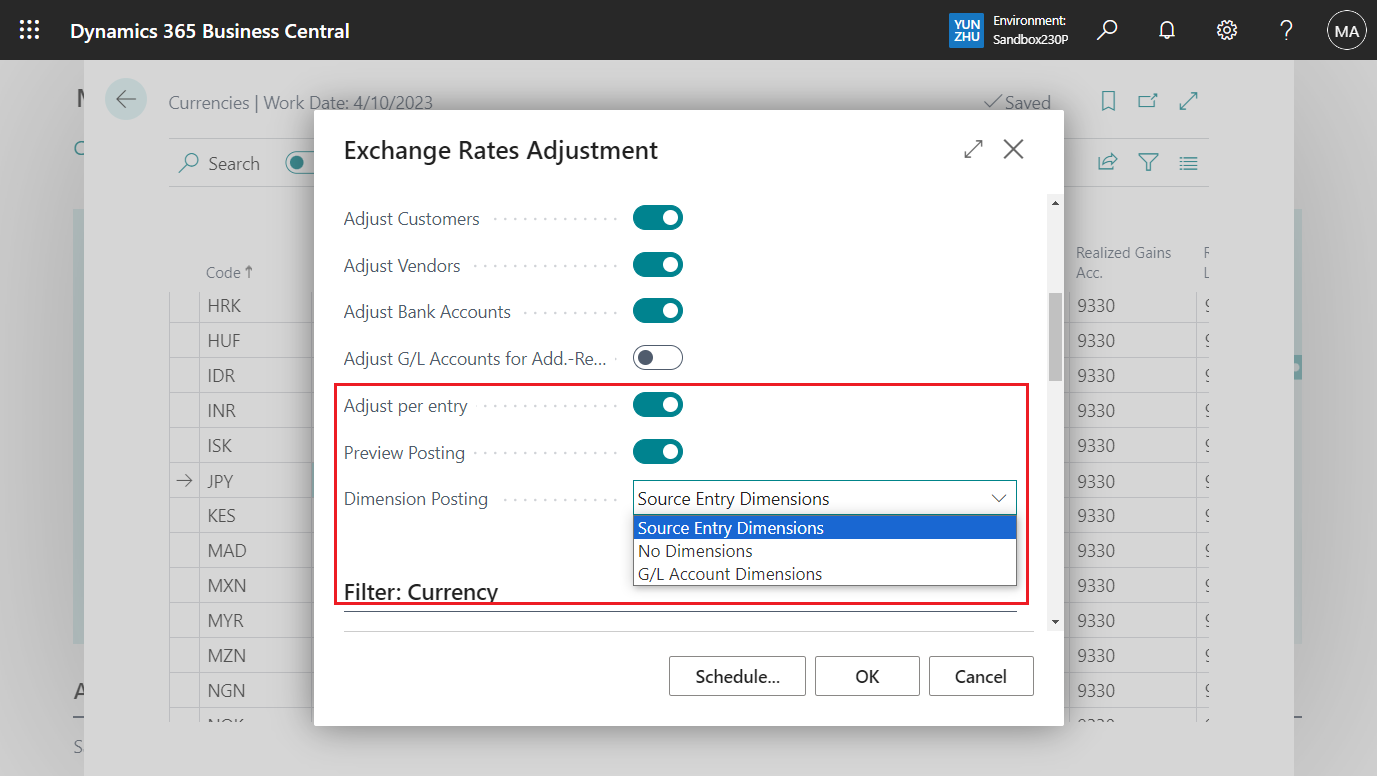 Business Central 2023 wave 2 (BC23) new features: Adjust exchange rates easily, replace the built-in batch job (new “Exchange Rates Adjustment” report)