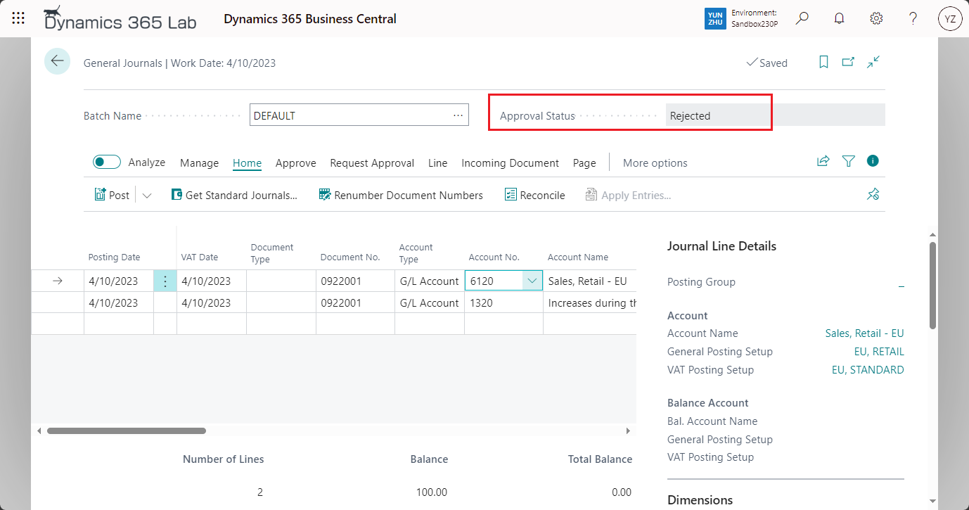 Business Central 2023 wave 2 (BC23): More control over general journal ...