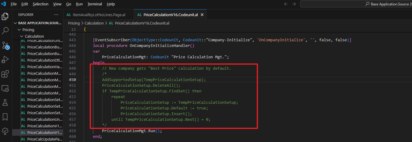 Dynamics 365 Business Central: How to quickly comment one or more lines of code in AL – Comment/uncomment Selection