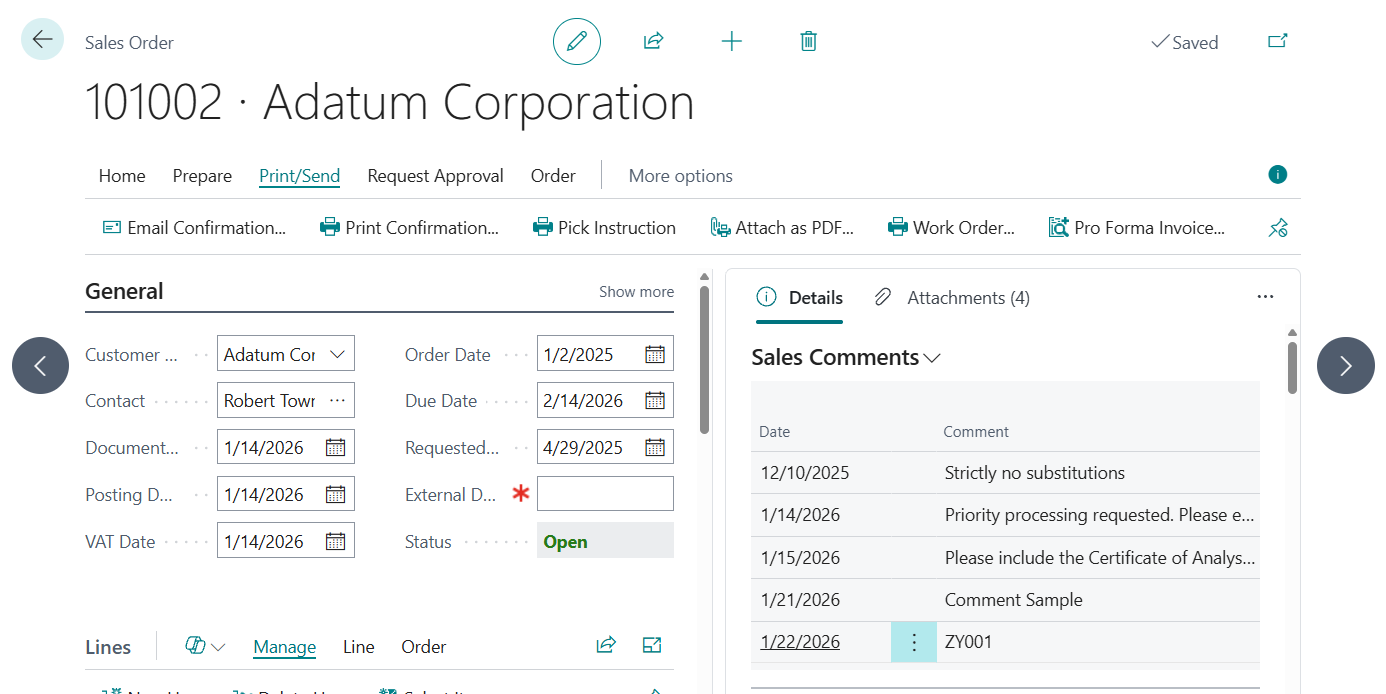 Dynamics 365 Business Central: Adding comments to Factbox/Report (Displaying Comments in a FactBox/Report)