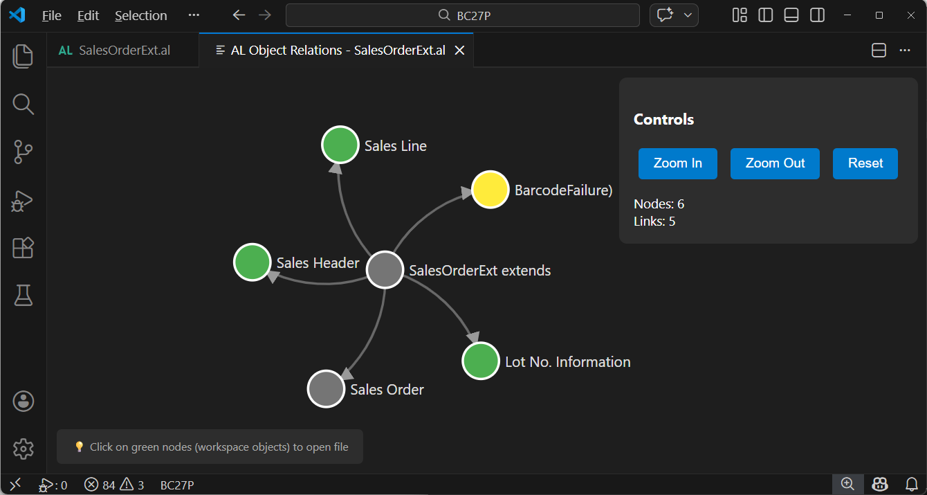 Dynamics 365 Business Central: AL Object Relations Visualizer (New VS Code extension)