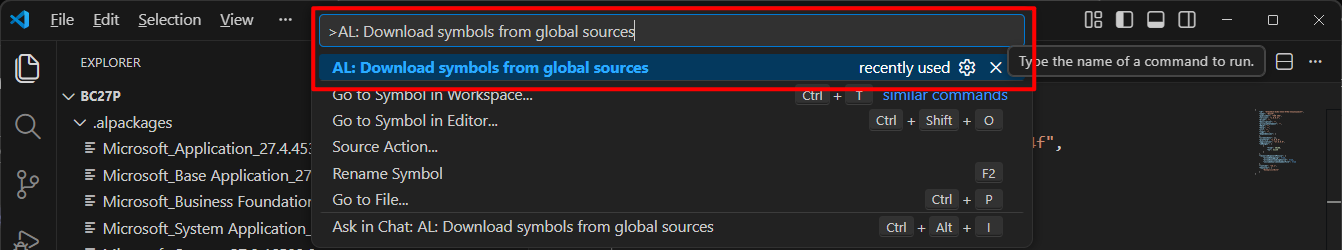 Business Central 2026 release wave 1 (BC28): Download Symbols from Global NuGet Sources (without any environment)