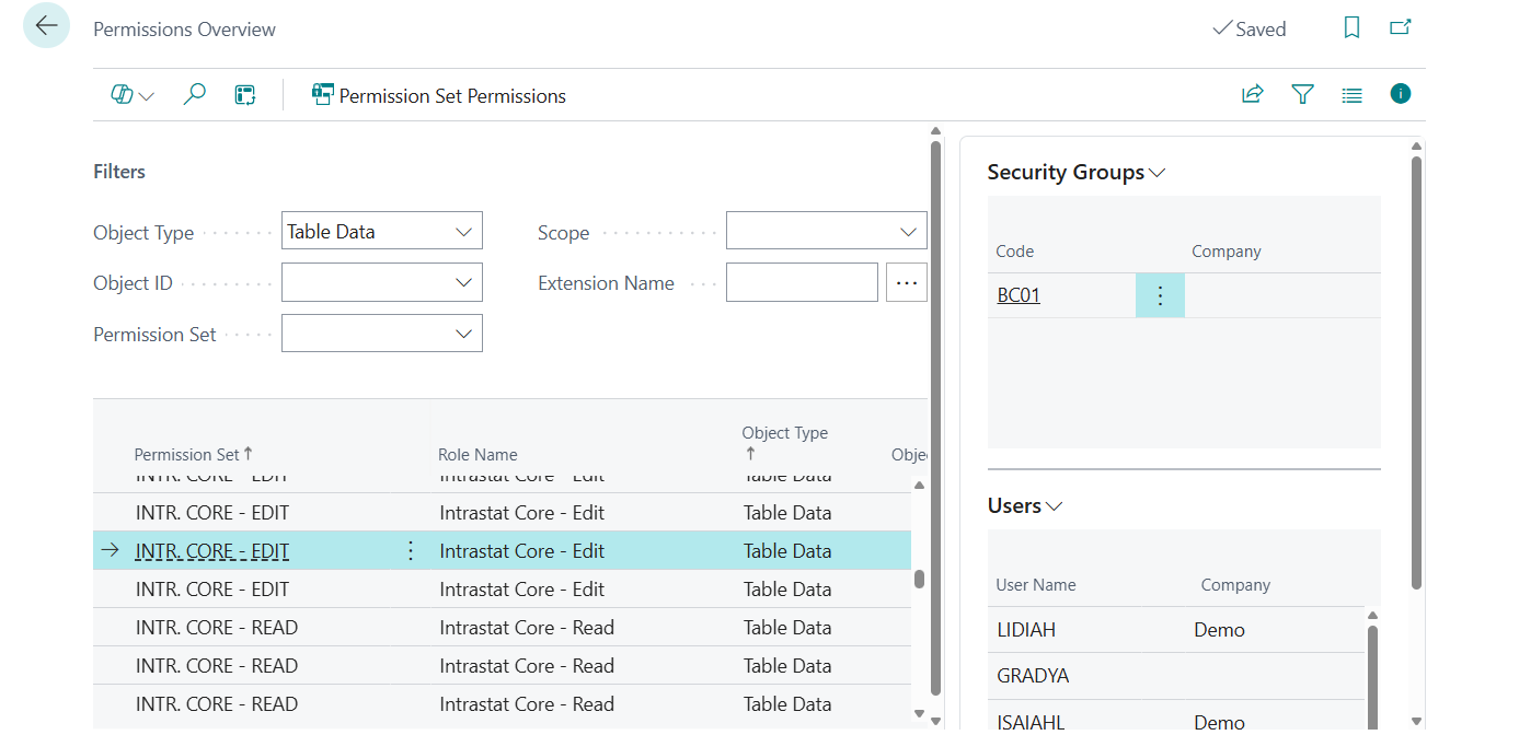 Business Central 2026 release wave 1 (BC28): Audit user and group permissions across apps (new Permissions Overview page)