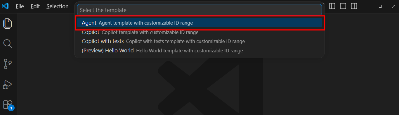 Business Central 2026 release wave 1 (BC28): New template for getting started with creating agents