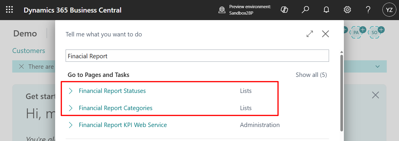 Business Central 2026 release wave 1 (BC28): Financial Report Statuses and Financial Report Categories